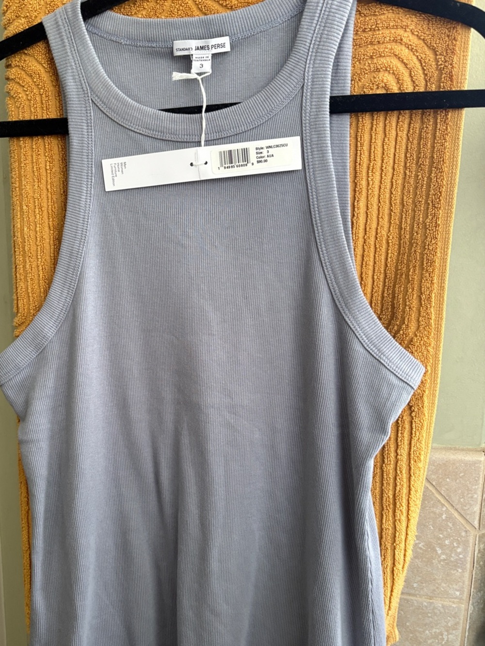 James Perse Dusty Blue Ribbed Tank